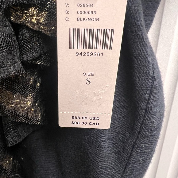 Anthropologie Pilcro Gold Butterfly Graphic Tee - Picture 3 of 3